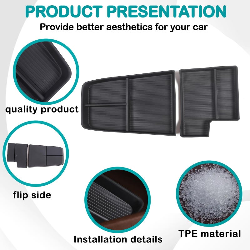 Hudiriy Car Storage Box Compatible with BMW X1 U11 2023 2024 Lower Console Organizer Tray, TPE Under Console Storage Box Interior Accessories,Style B - Image 4